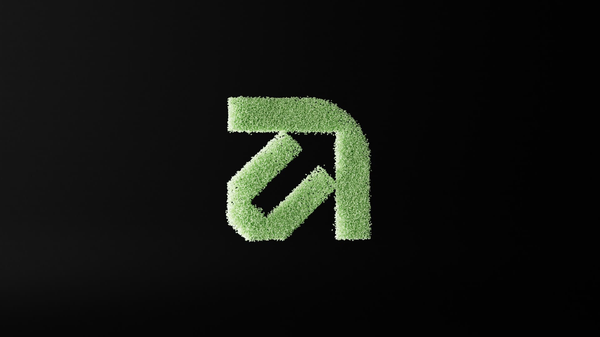 A textured Ascentry logo mark in pale green centered against a solid black background.