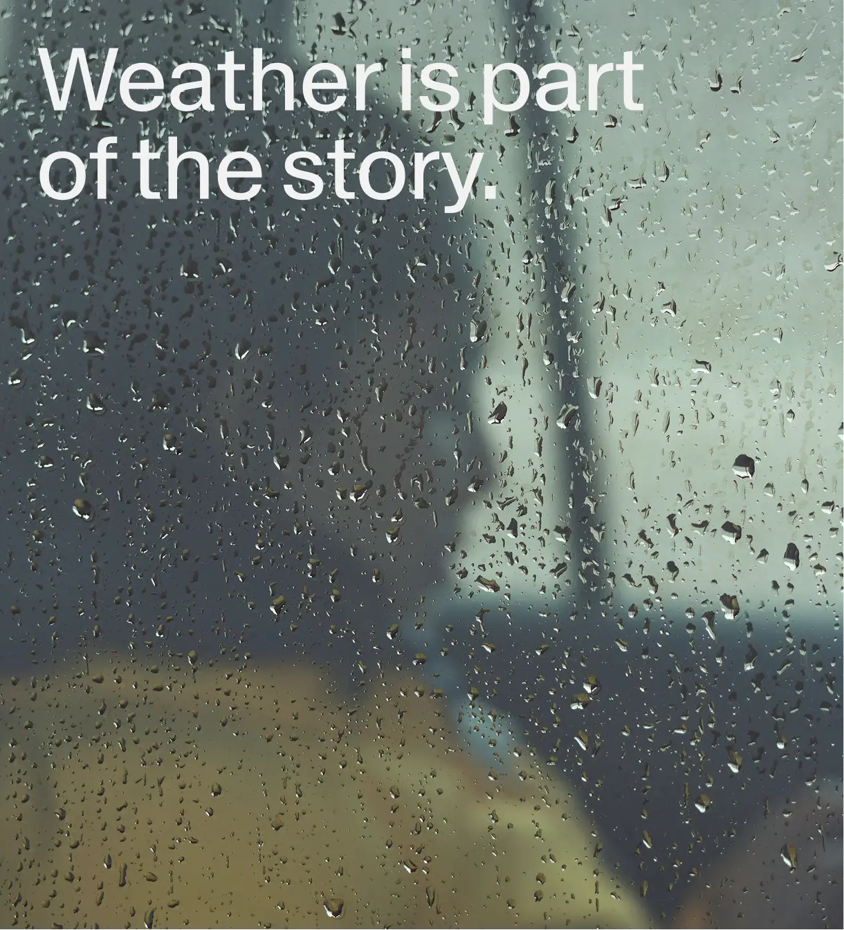 A candid brand photo showing an HS Orka employee. Behind a drip covered window (Image from HS Orka brand project on Brandpie.)